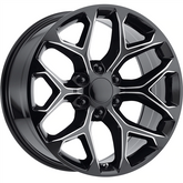 28" Snowflake Replica RP032 Wheel 🔥 28X10 +30 6X139.7 🔥 C.B 78.1 Black Milled Rim✅